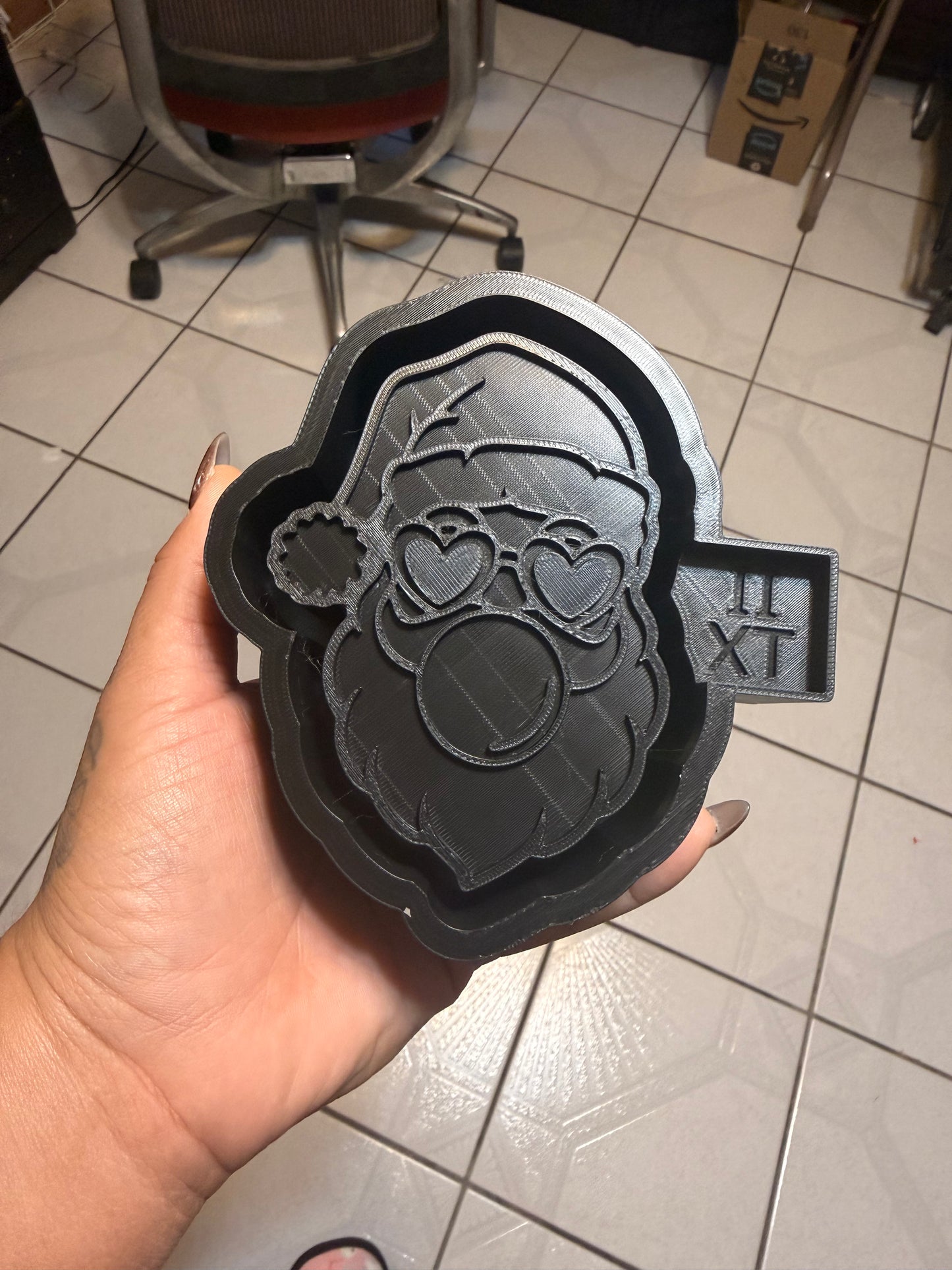 Santa bubblegum freshie mold
